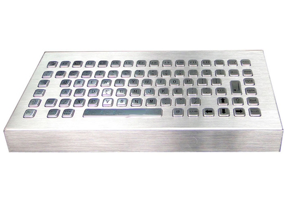 Metal Stainless Steel Desktop Keyboard with 12 Function Keys Used for Industrial Environment