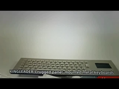 Panel montaje robusto computadora industrial teclado de acero inoxidable de metal con panel táctil integrado