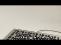 Teclado de acero inoxidable de escritorio industrial con retroiluminación de metal