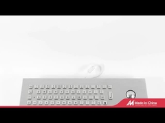 Teclado de escritorio de metal con Trackball óptico