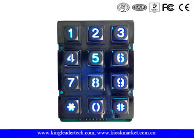 comprar Metal industrial del teclado numérico del Usb de la cabina de teléfono con 12 llaves de la retroiluminación azul online manufacture