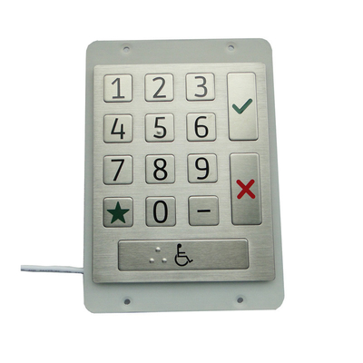 comprar Panel montado resistente al vandalismo resistente al agua 15 teclas planas Puerta Control de acceso teclado numérico online manufacture