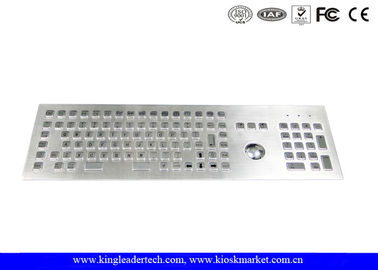 comprar Teclado industrial construido sólidamente del acero inoxidable del metal con el Trackball óptico integrado online manufacture