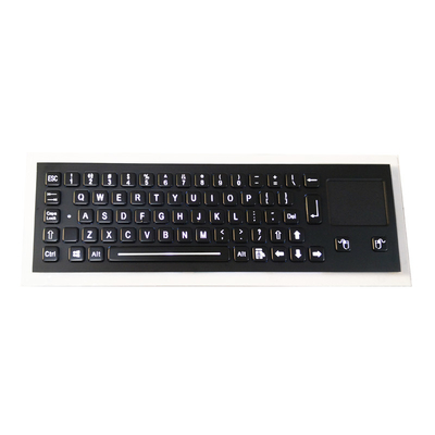 comprar Electroplacado Negro robusto resistente al vandalismo IP65 panel compacto iluminado con montura de teclado de acero inoxidable con touchpad. online manufacture