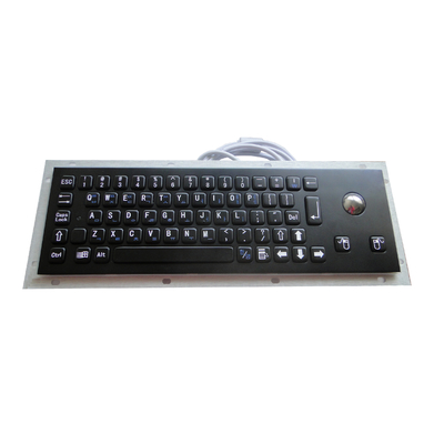 comprar Electroplacado Negro resistente al vandalismo IP65 Compacto Panel montado teclado de acero inoxidable con trackball online manufacture