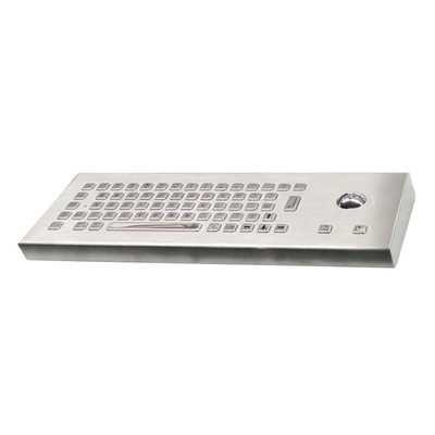 comprar Teclado de acero inoxidable de escritorio industrial resistente con ratón óptico Trackball online manufacture