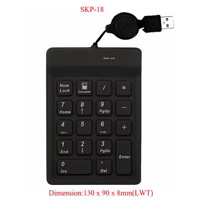 comprar Clave numérica de silicona médica industrial desinfectable con cable USB retráctil online manufacture
