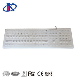 comprar Teclado lavable del silicón IP68 con o sin llaves retroiluminadas en el color blanco o negro online manufacture