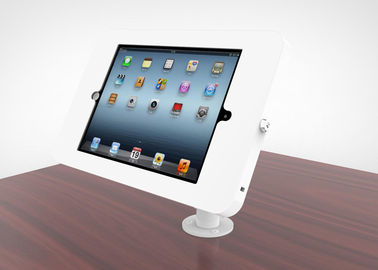 comprar Final cubierto polvo montado escritorio ajustable del recinto del metal del soporte del quiosco de Ipad del cuello del ganso online manufacture