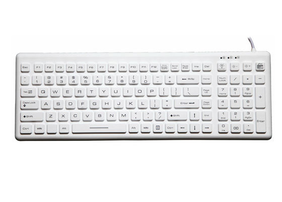 comprar IP68 llaves selladas médicas lavables del teclado USB 110 con ENCENDIDO del botón del contraluz online manufacture