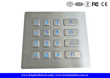 comprar Telclado numérico retroiluminado rugoso del metal con 16 llaves para el sistema del control de acceso de la seguridad online manufacture