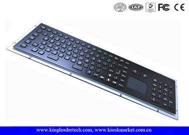 comprar Teclado industrial negro del quiosco del metal IP65 con el panel táctil y llaves de funcionamiento online manufacture
