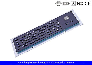 comprar 66 llaves ennegrecen el panel trasero de la aleación de aluminio del teclado del metal con el Trackball óptico online manufacture