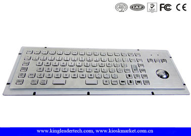 comprar Teclado cepillado del soporte del panel del acero inoxidable del quiosco del metal con el Trackball óptico y llaves del FN online manufacture
