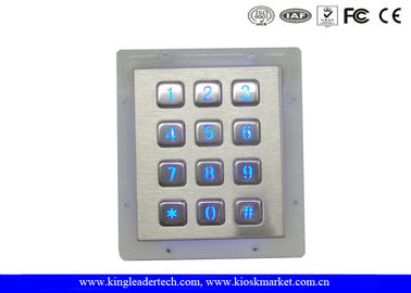 comprar Telclado numérico retroiluminado numérico del metal del soporte del panel con 12 llaves iluminadas para el sistema del control de acceso online manufacture
