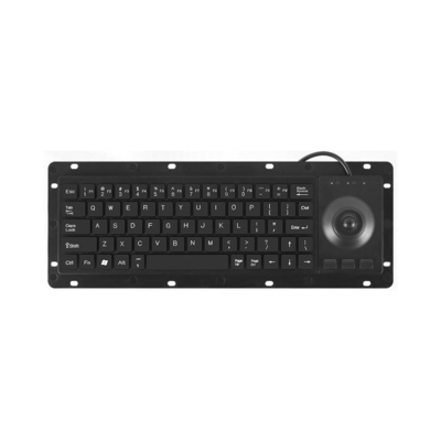 teclado de computadora industrial teclado de plástico negro a prueba de polvo personalizado con interfaz USB o PS2 y diseño personalizado disponible