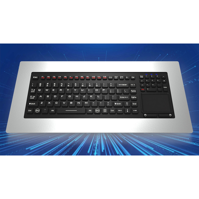 Teclado de computadora industrial con panel de montaje usb con touchpad
