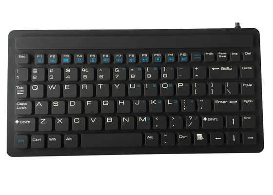 87 FCC médica de la prenda impermeable del teclado IP68 del silicón USB PS/2 de las llaves